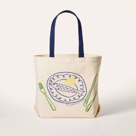 NWT Fish Embroidered Canvas Tote Bag - kate spade new york x Target - Picture 1 of 5